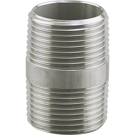 Plumbeeze PLUMB-EEZE 1 In. MIP x 2 In. Stainless Steel Nipple U2-SSN-1020